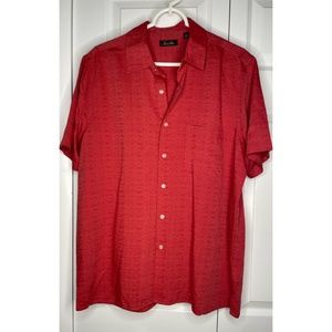 Men's Tasso Elba Button Down Shirt /Size L/Burnt Orange